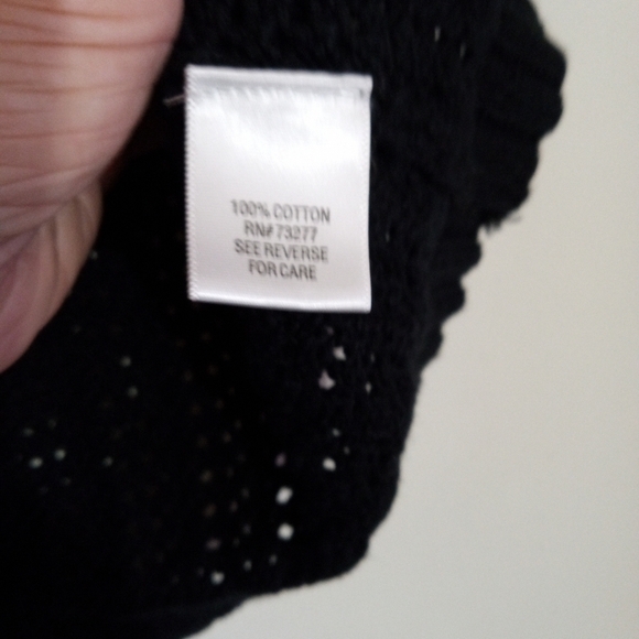 Croft & Barrow black short sleeve one button cardigan sweater women's size XL - Picture 4 of 7